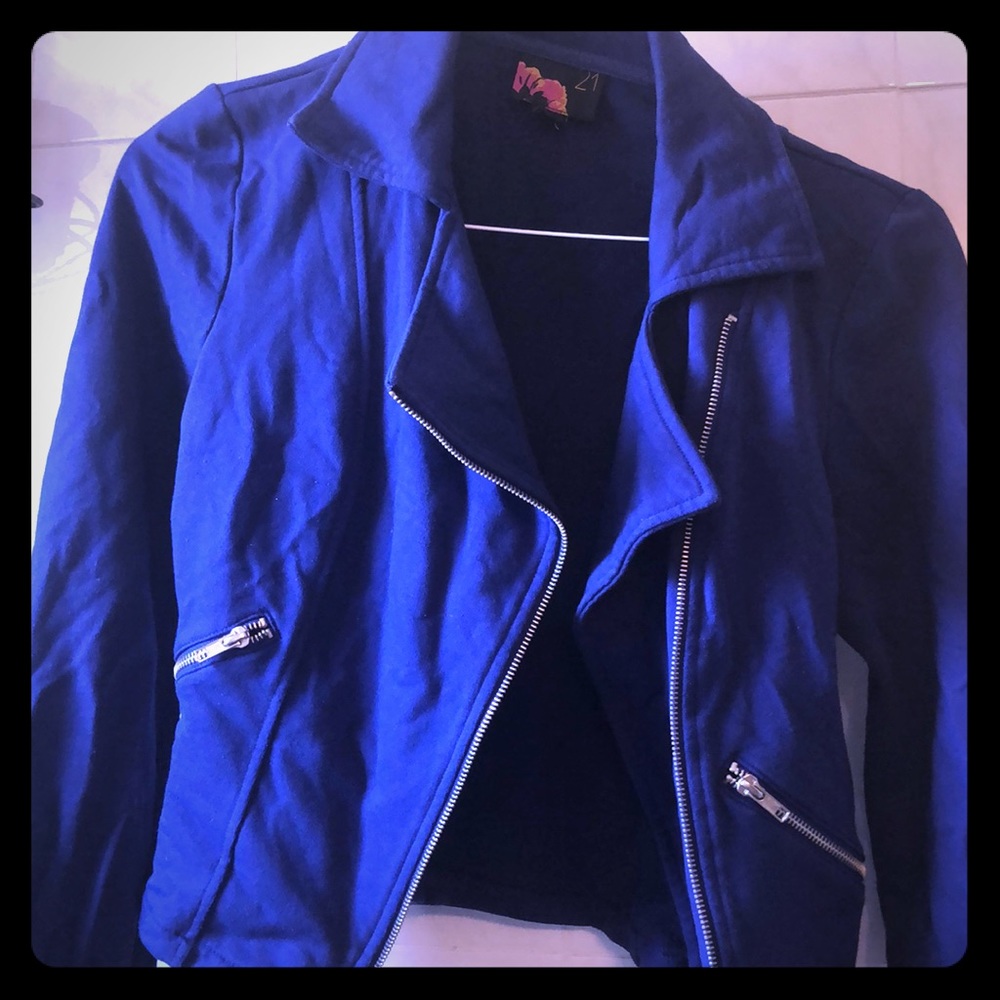 Royal blue zipped jacket